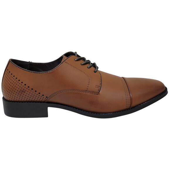 Unlisted Kenneth Cole Men Lesson Plan Cap Toe Derby Oxfords Size US 8M Cognac main image 4
